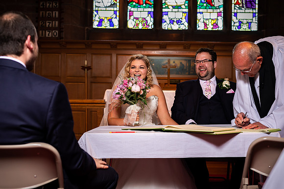 Bride & Groom At Daresbury Church