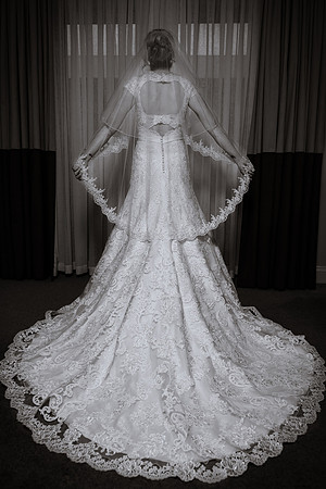 Bride in her dress